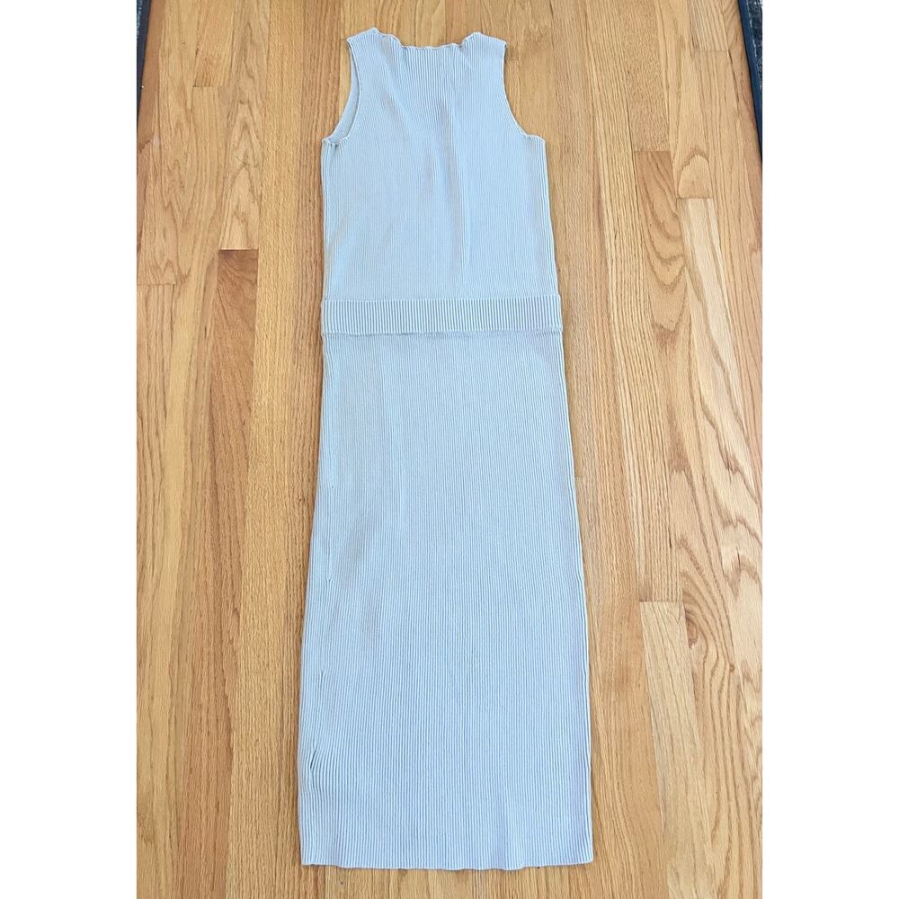 ALLSAINTS Rassa Ribbed drop waist sweater  Dress V-neck, sleeveless, small midi - Picture 10 of 13